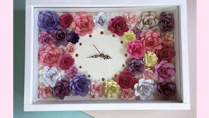 Cuadro y relojes con flores